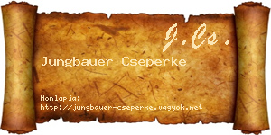 Jungbauer Cseperke névjegykártya